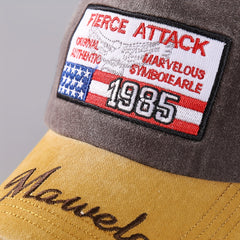 US Flag Embroidered Print Adjustable Baseball Cap for Outdoor Sport