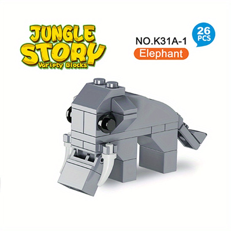 Jungle Adventure Twisted Egg Building Blocks - 6 Styles