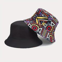 Boho Foldable Versatile Sunshade Bucket Hat With Printing