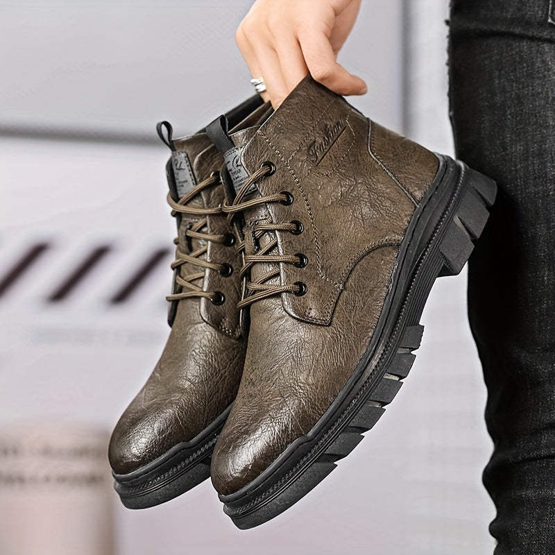 Men's Lace up Ankle Boots Casual Walking Shoes