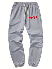 Japanese Letter Print Men's Wide Leg Pants