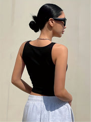 Sexy U Neck Tank Top Sleeveless Summer Top