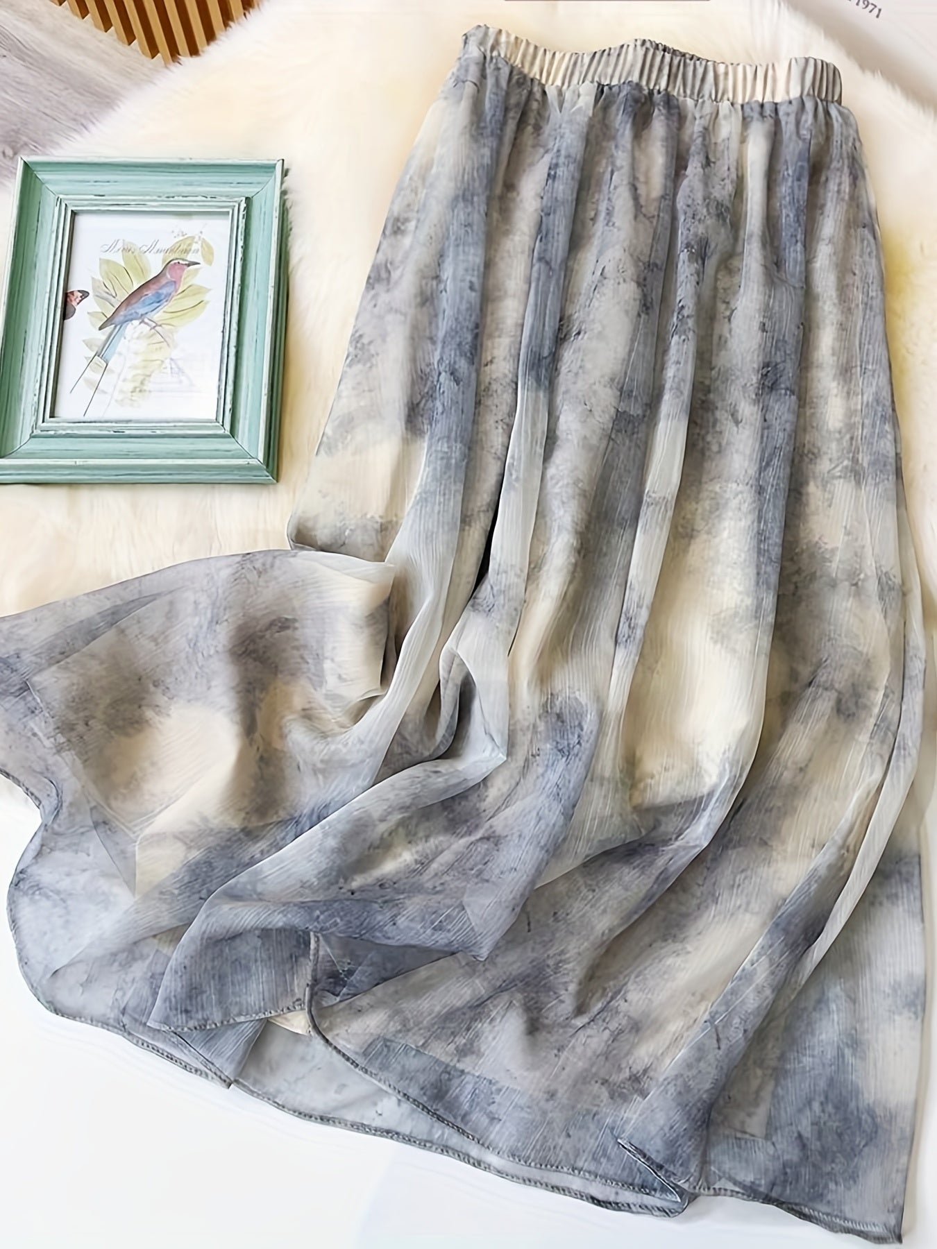 Tie Dye Pleated Skirts High Waist - Women's Clothing