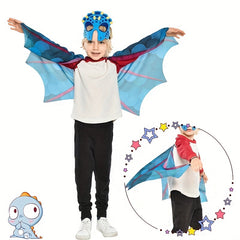 Dinosaur Dragon Wings Costume Mask for Kids Dress Up Boys Girls