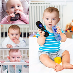 2pcs Soft Silicone Teething Toys For Babies, Remote Control Shape Teething Toys
