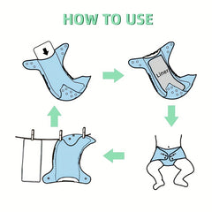 1pc Reusable Cloth Diapers For Girls Boys Adjustable Washable Nappy