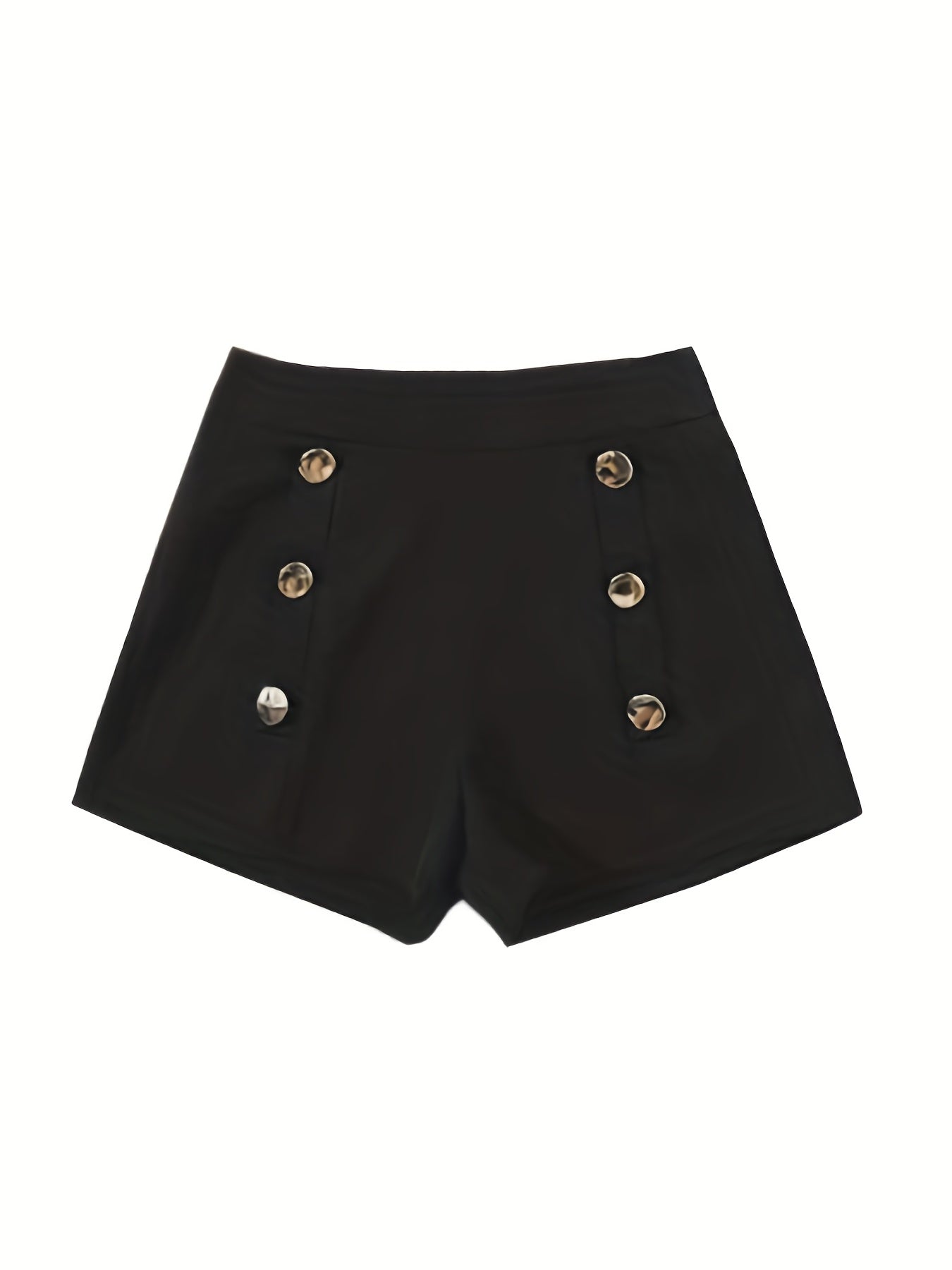 High Waist Button Decor Shorts for Summer