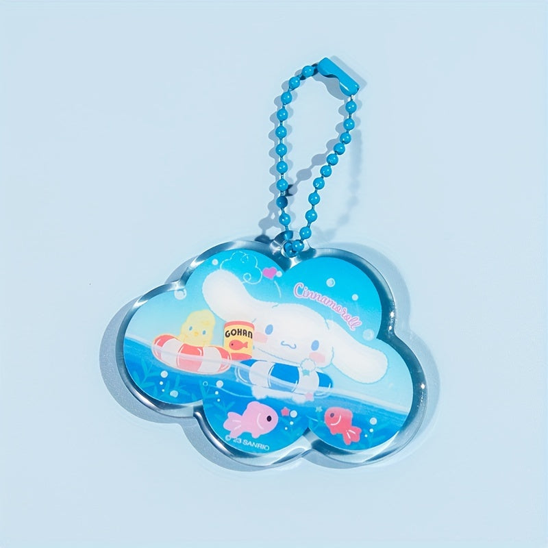 Cartoon Cat Dog Bag Acrylic Keychain