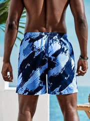 Men's Beach Shorts Elastic Waist Drawstring Summer Resort