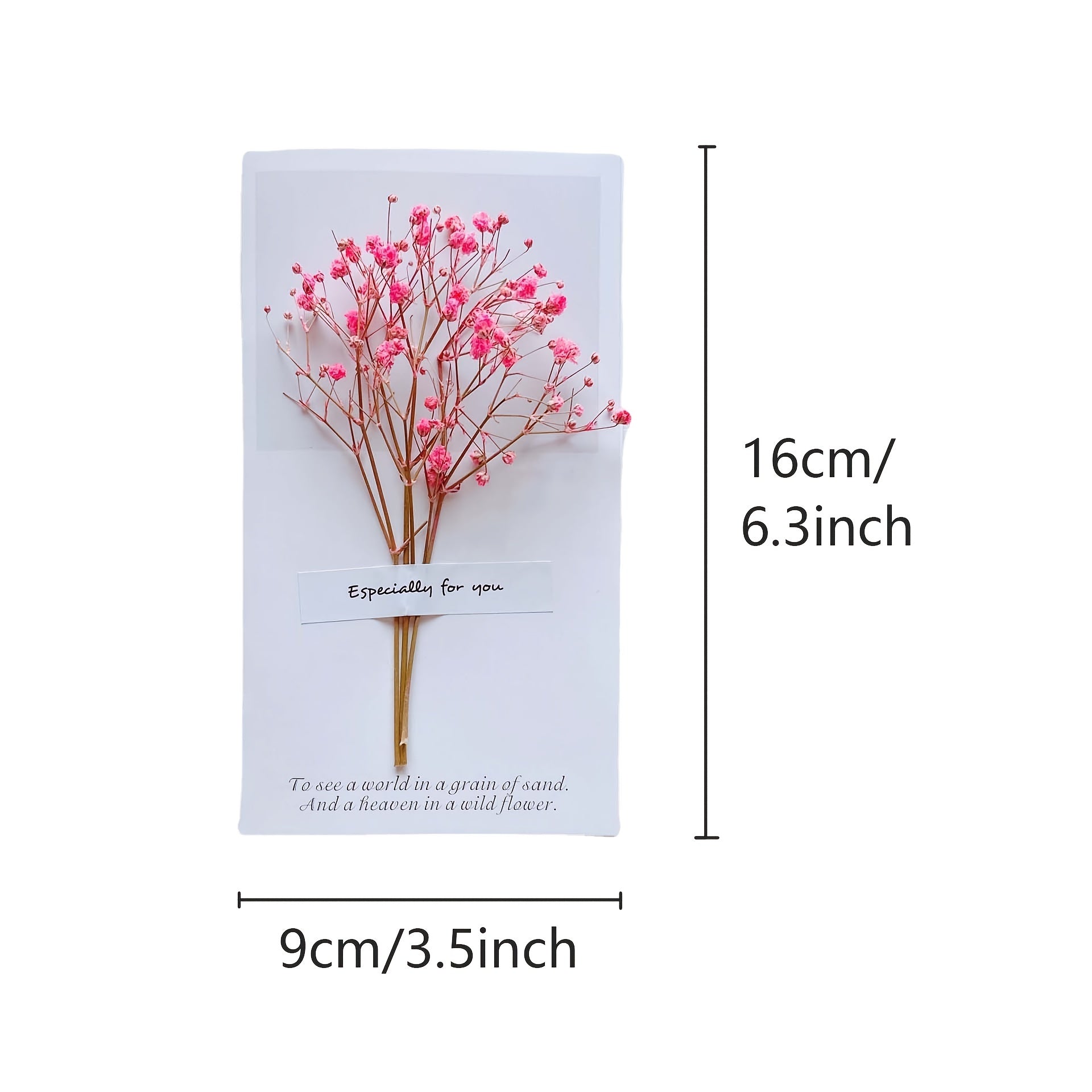 Dry Flower Greeting Card Birthday Father's And Mother's Christmas Halloween