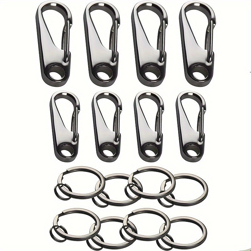 Stainless Steel Carabiner Clip Keychain D Ring for Keys