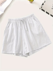 Solid Drawstring Waist Shorts for Spring & Summer Women's Clothing