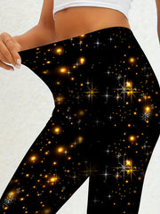 Galaxy Print High Rise Leggings