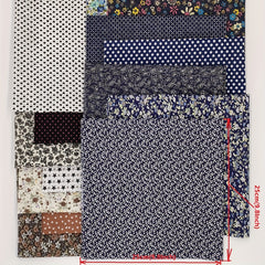 14pc Cotton Fabrics Precut Quilting Squares DIY Patchwork Quarter Sheets