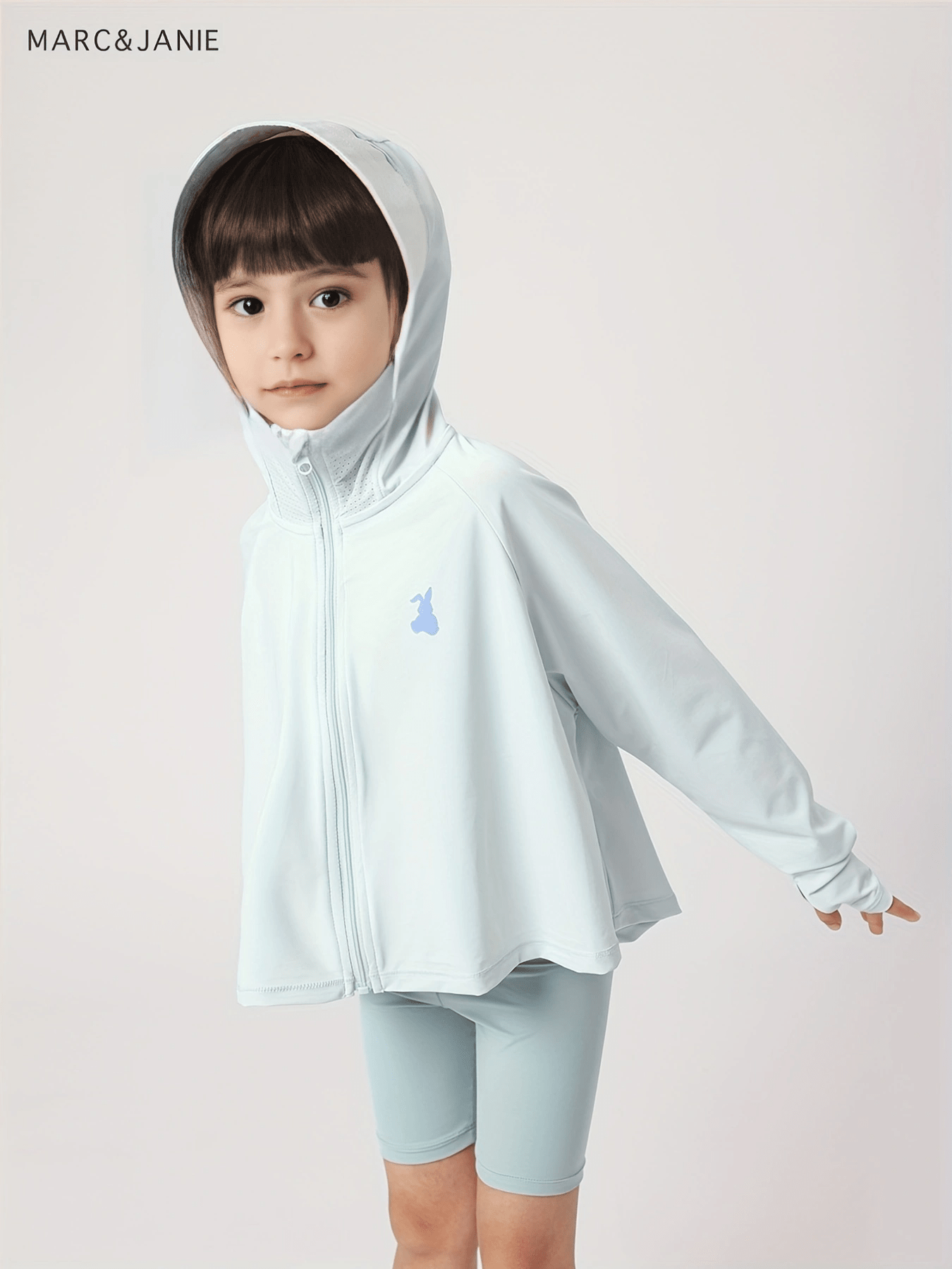 MARC&JANIE Girls Hooded Jacket Sun Protection Thin Coat