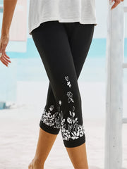 Floral Print High Waist Leggings for Spring