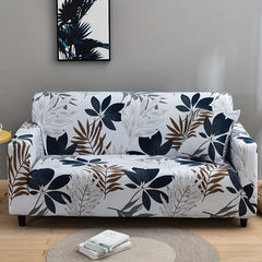 Leaf Printed Sofa Slipcover Anti Dirty Spandex Furniture Protector