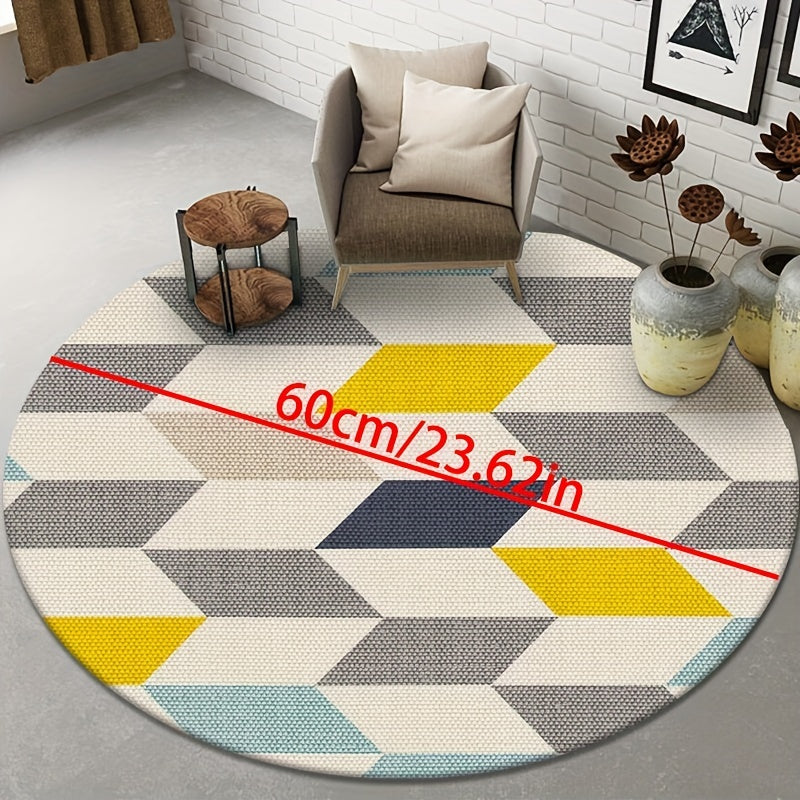 Abstract Round Living Room Carpet - Tea Table Mat