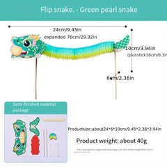 Chinese Year Dragon and Snake Paper Craft DIY Kit Traditional Folk Art Lucky Set