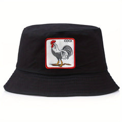 Animal Embroidery Fisherman's Hat Sunscreen Casual Hat