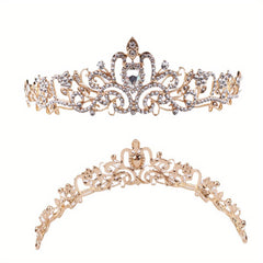 Baroque Crystal Bridal Tiara Crown Rhinestone Hair Accessories