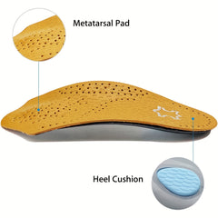 7.62 10 Leather Orthotic Inserts with Arch Support Insoles for Men and Women