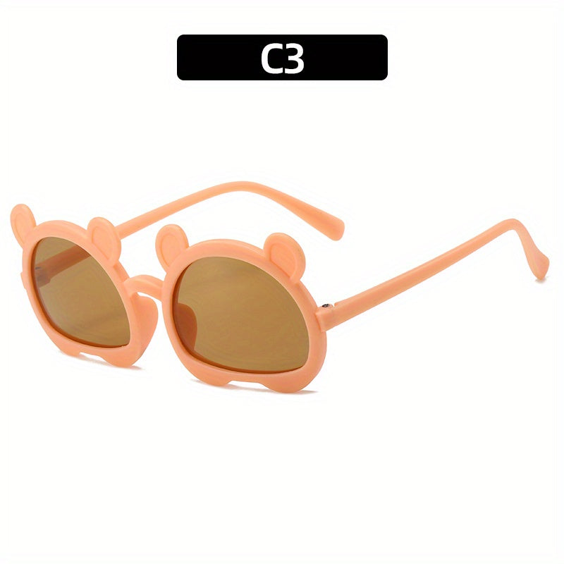 Boys Bear Frame Cartoon Sunglasses UV Protection Summer Sunglasses