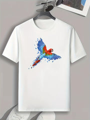 Parrot Pattern Print Men's Sports T-shirt