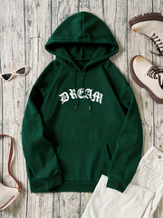 Hooded Sweater with Kangaroo Pocket Loose Fit