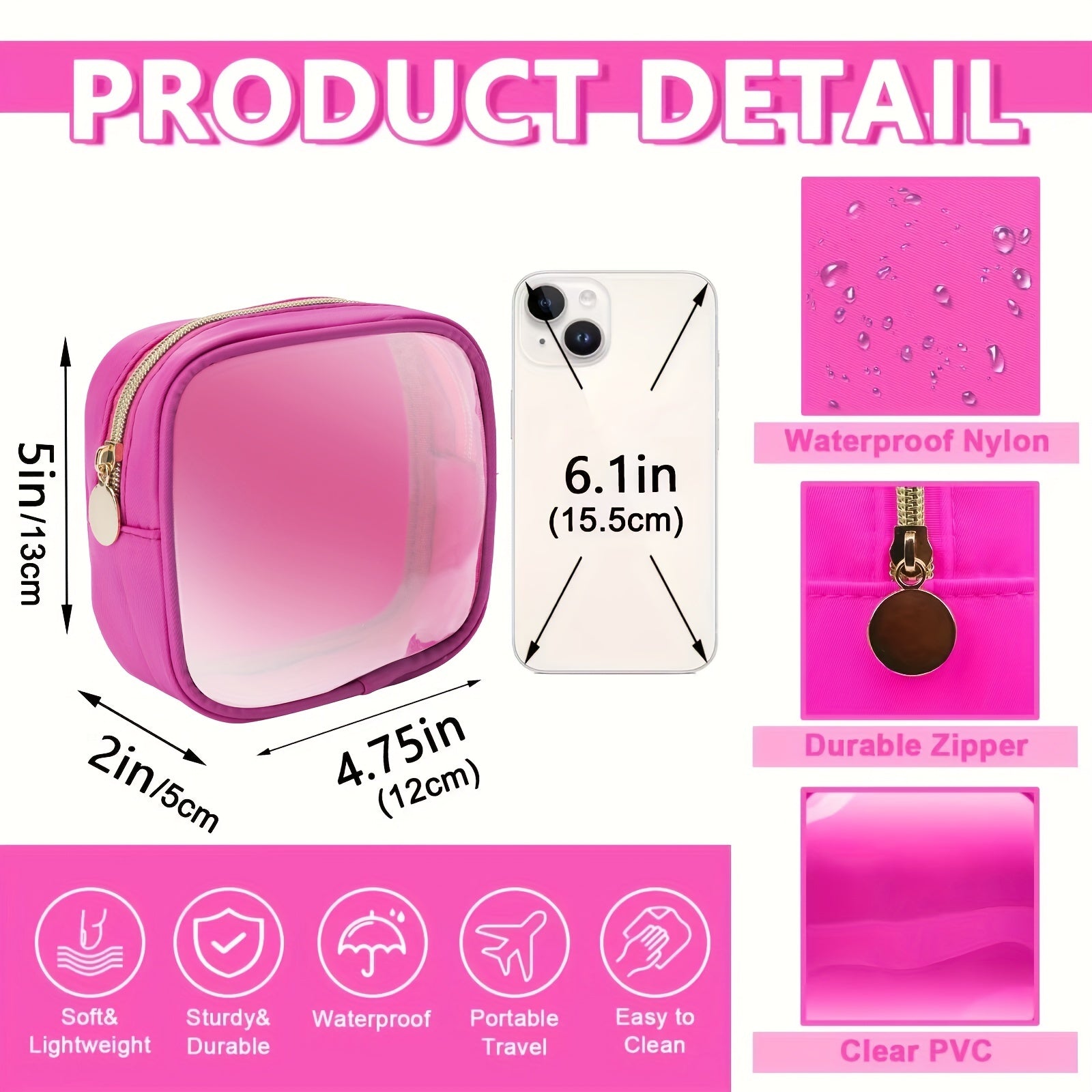 Compact Travel Makeup Organizer Bag for Women