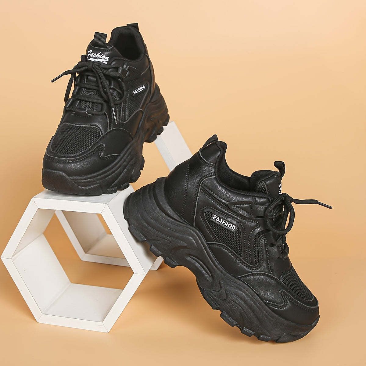 Women's Mesh Breathable Chunky Sneakers Non slip Sports Shoes