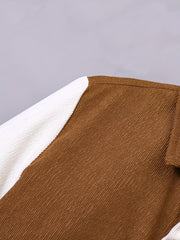 Boy's Corduroy Shirt & Sweatpants Set for Spring Fall