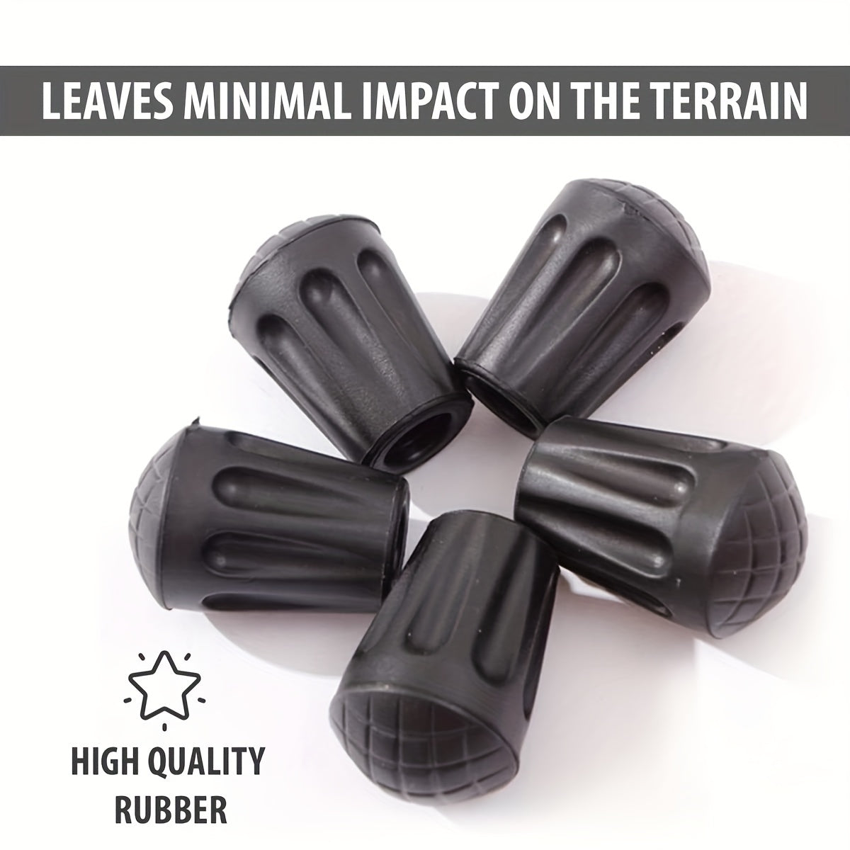 Trekking Pole Tips Replacement Protectors - 6pcs