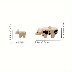 5pcs Mini Building Blocks for Pig Farm and Pastoral Decoration - Creative Toy