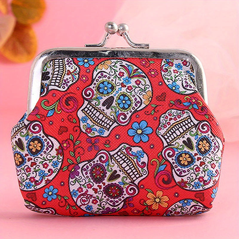 Skull Coin Purse Bag Wallet Key Bag Birthday Gift Hasp Money Bags