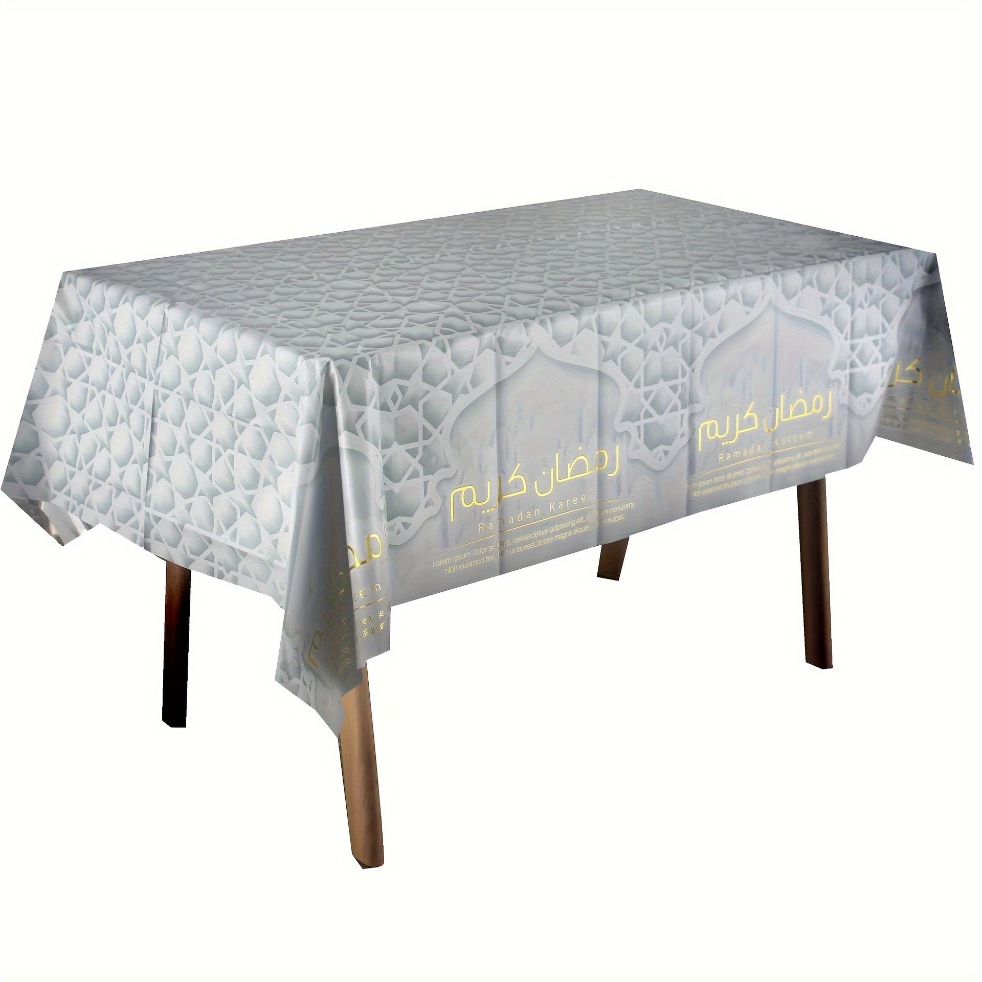 2pcs Disposable Aluminum Film Tablecloth Party Decoration