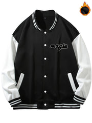 Men's Fleece Varsity Jacket Baseball Winter Outerwear