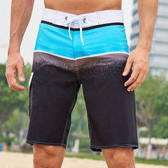 Men's Block Beach Shorts Active Slightly Stretch Breathable Drawstring Swim Trun