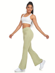 Women's Stretchy Flare Leg Yoga Pants Soft Casual Sports Pants