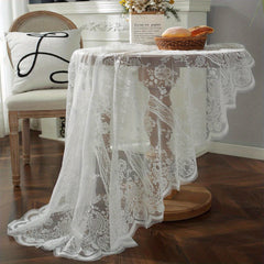Round Lace Tablecloth American Style Retro Lace Table Cloth
