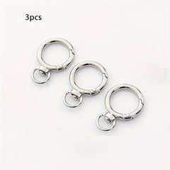 3pcs Key Chain Keyring Metal Lock Clip Buckle Accessories