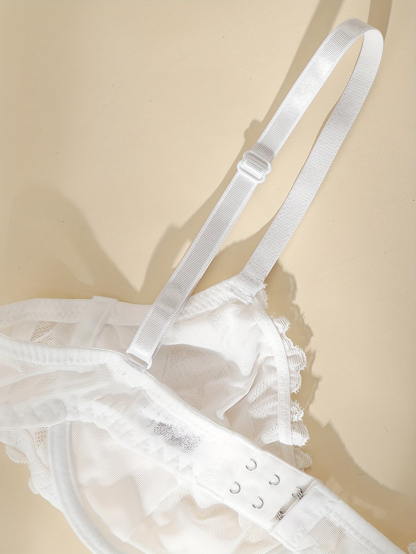 Lace Plunge Push Up Bra Comfortable & Breathable Women's Lingerie