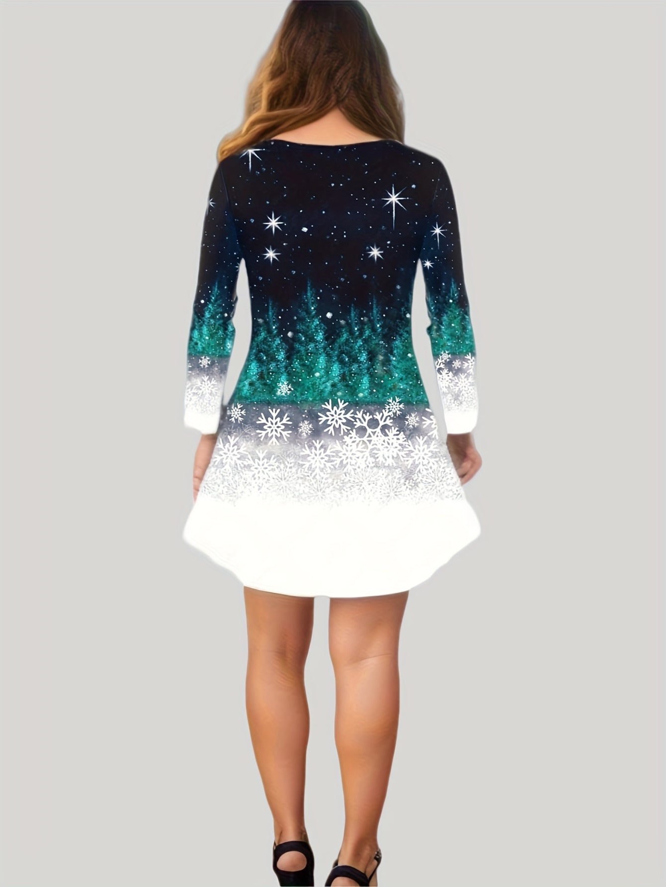 Christmas Outfits Set Snowman & Snowflake Print Top & Leggings 2 Piece