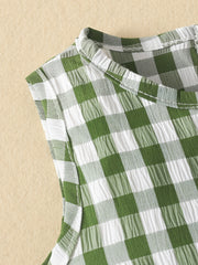 Baby Girls Ruffle Sleeveless Shirt & Bowknot Skirt St Patrick's