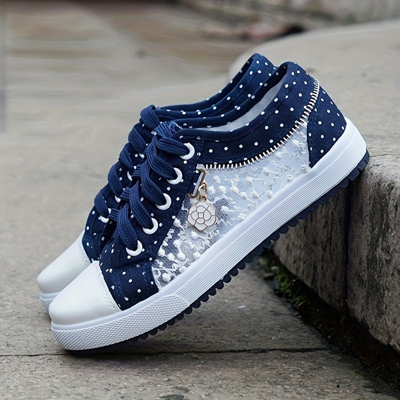 Women's Mesh Breathable Canvas Shoes with Floral Decoration