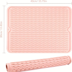 Silicone Dish Drying Mat Easy Clean Heat Resistant Eco-Friendly Mat