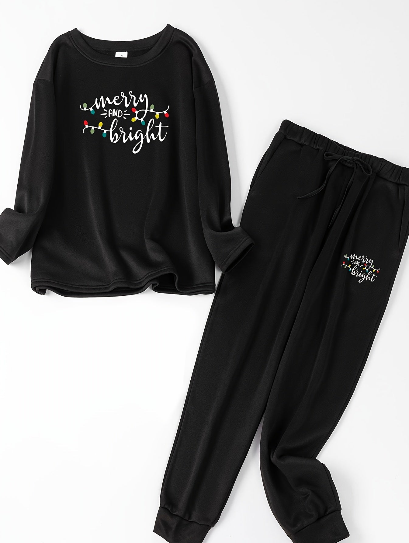 Christmas Lounge Set Fleece Top