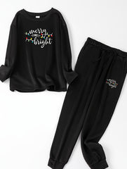 Christmas Lounge Set Fleece Top