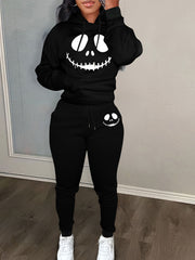 Women's Plus Graphic Print Hoodie & Joggers Set