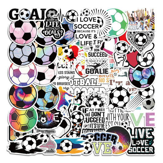 Set of 50 Unique Football Stickers for Water Bottles Helmets Luggage & More